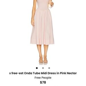 Free People Pink Nectar Tube Midi Dress